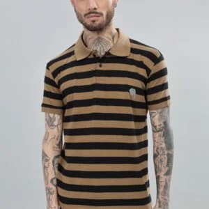 PR38||BROWN STRIPES|| 100% Cotton T-Shirt