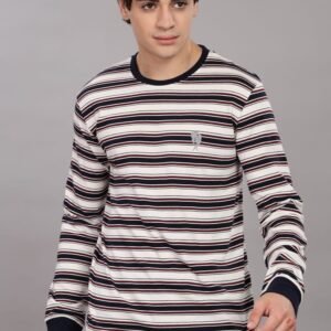 RFS010 || HOOPS BROWN || Full Sleeve Round Neck T-Shirt